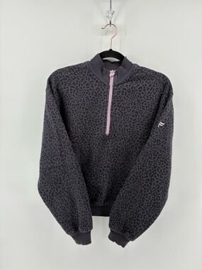 Fabletics Greyish Leopard Print Sweater